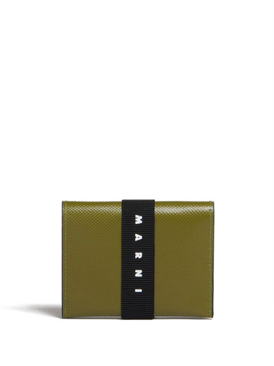 Marni logo-print grosgrain-strap card holder outlook