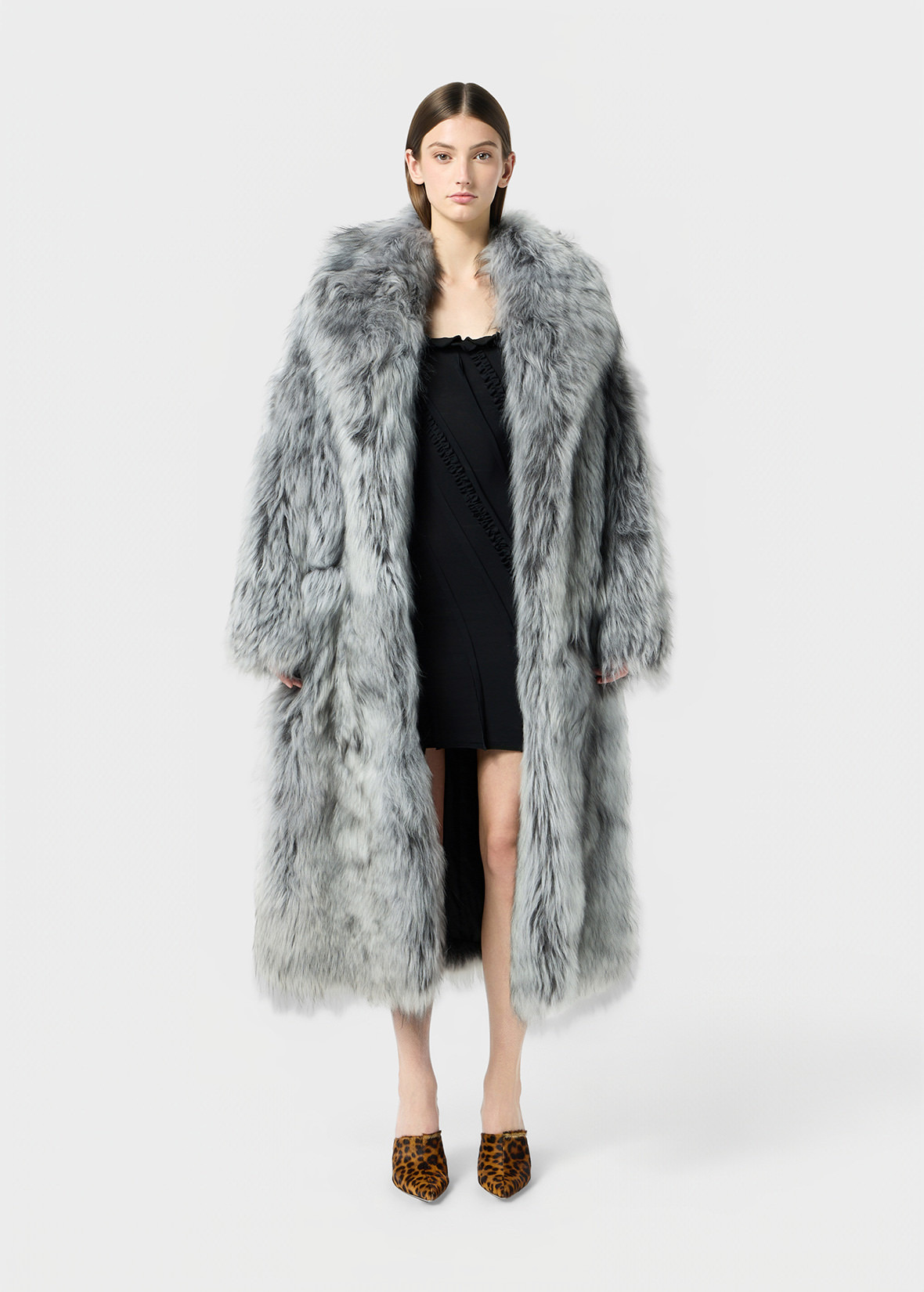 LONG FUR COAT IN CASHMERE GOAT HAIR - 2