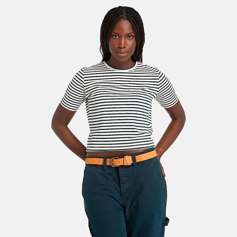 Timberland Women's Striped Short-Sleeve Baby T-Shirt outlook