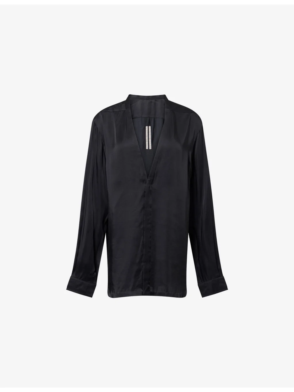 Larry V-Neck Satin Shirt - 1