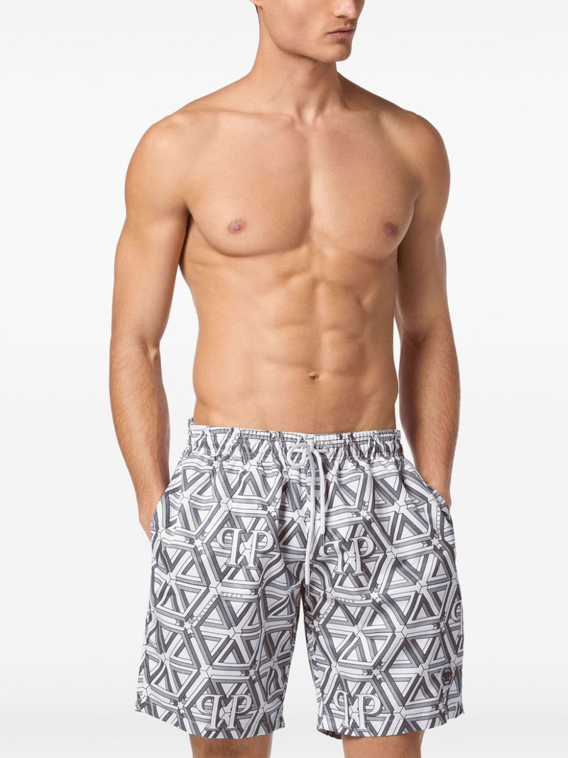 PHILIPP PLEIN Monogram Boxer swim shorts outlook