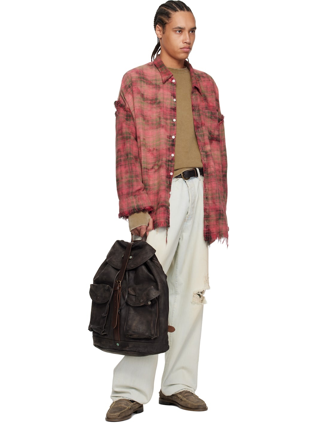 Black Leather Backpack - 4