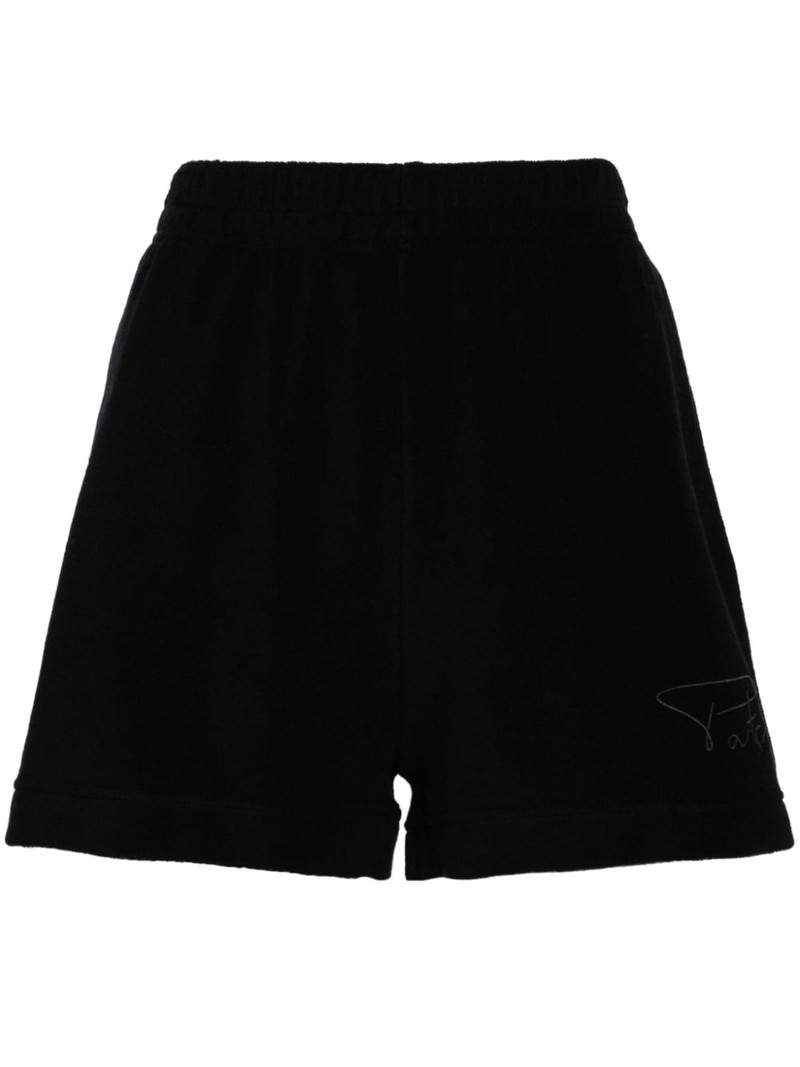 logo-embroidered terry shorts 1