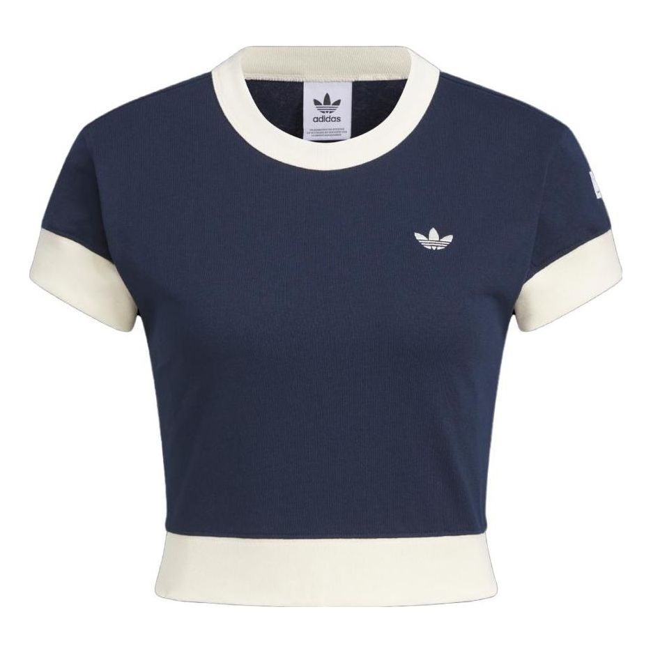 (WMNS) adidas Originals x Notitle Tennis T-Shirts 'Blue White' IN1079 - 1