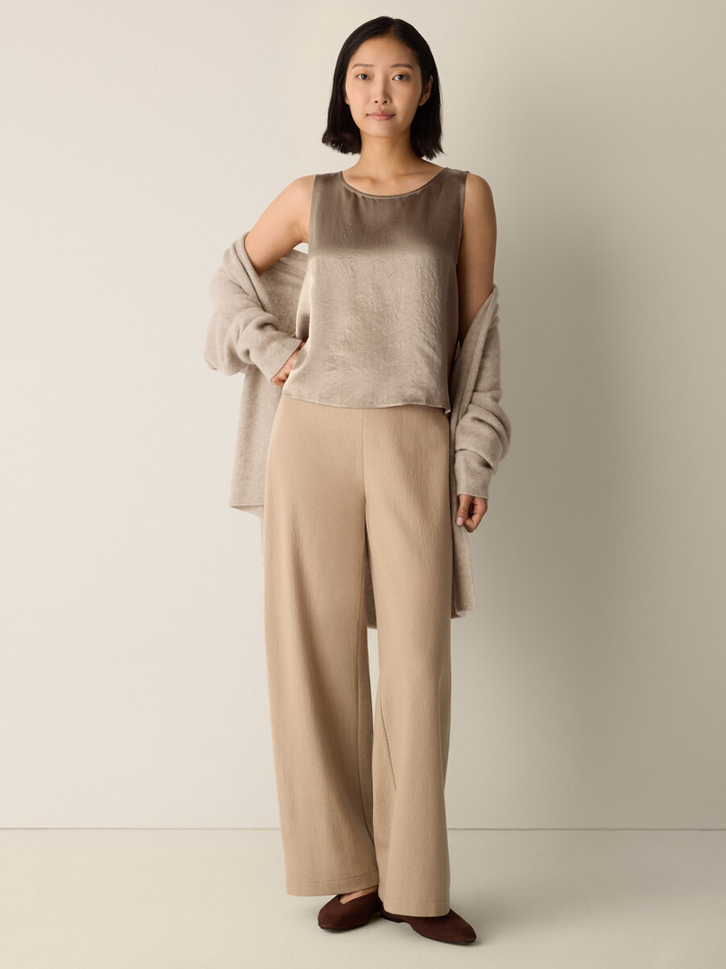 Textured Satin Ballet Neck Tank 3