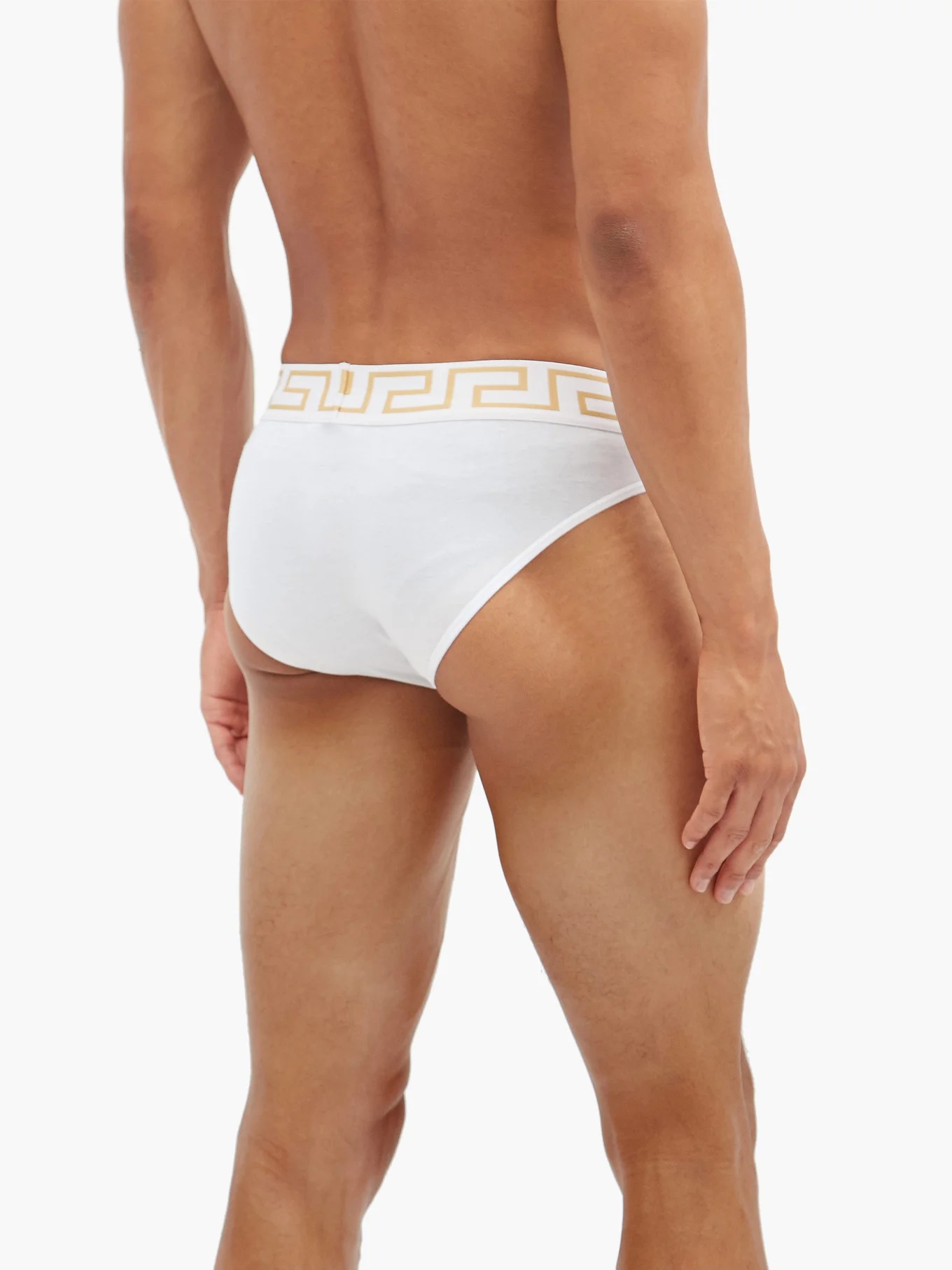 Pack of three logo-jacquard stretch-cotton briefs - 3