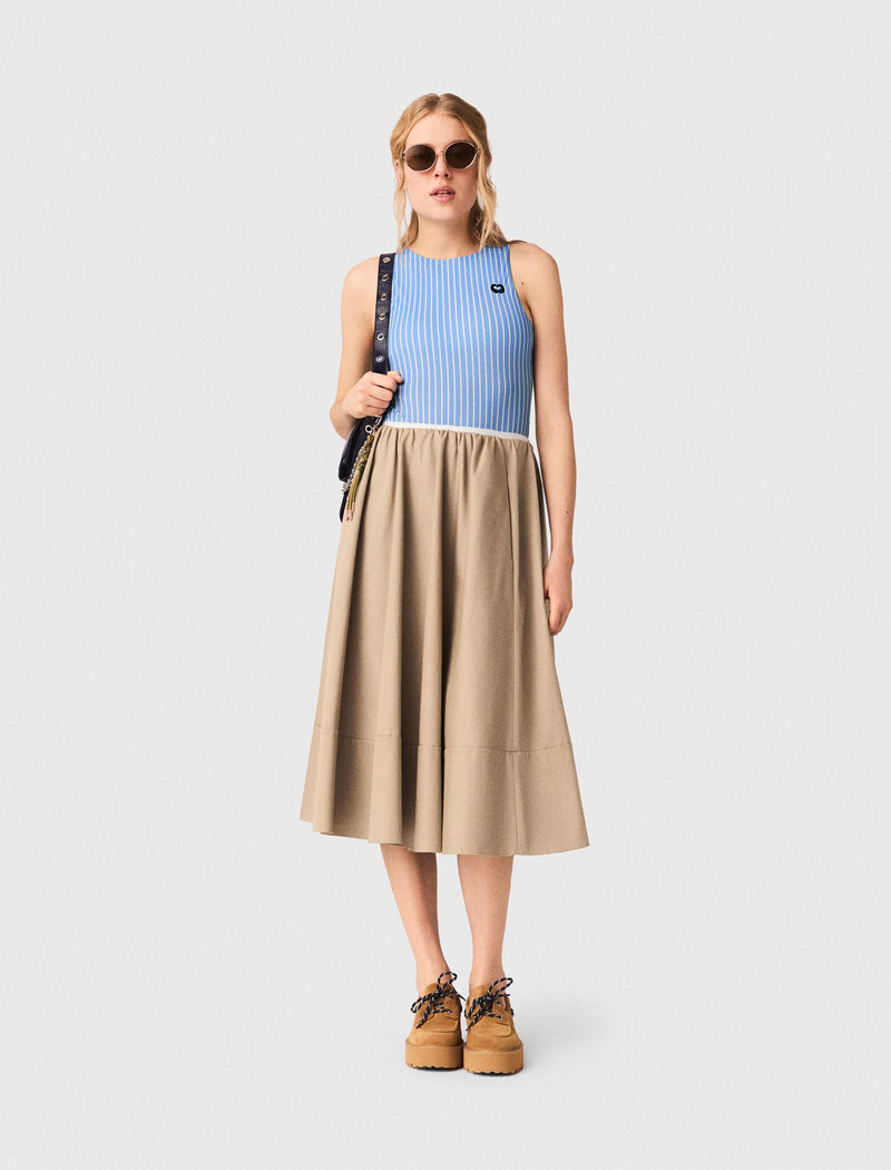 maje Mid-length cotton skirt outlook