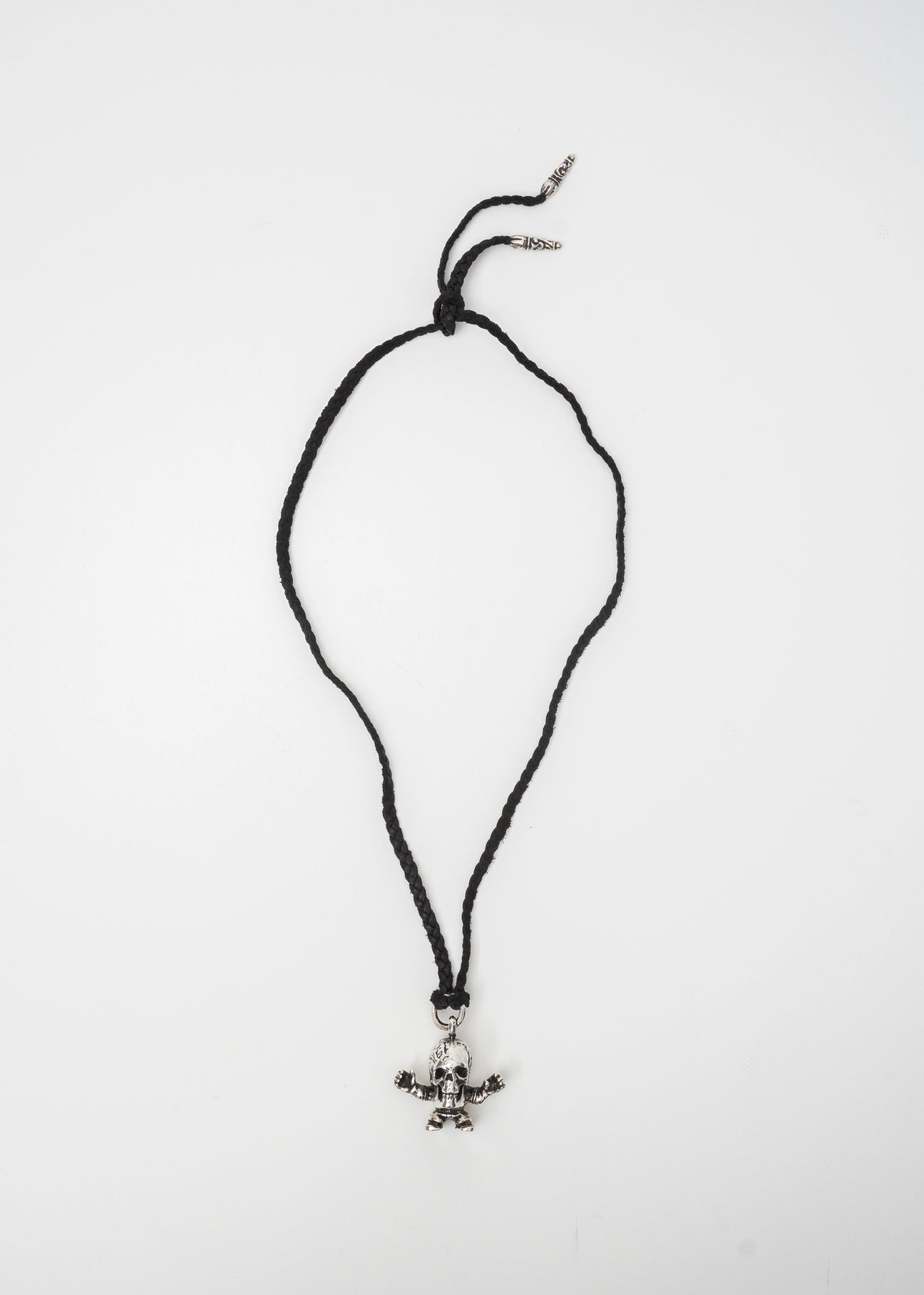 Silver CH Foti Teeter Pendant + Shoelace Necklace - 1