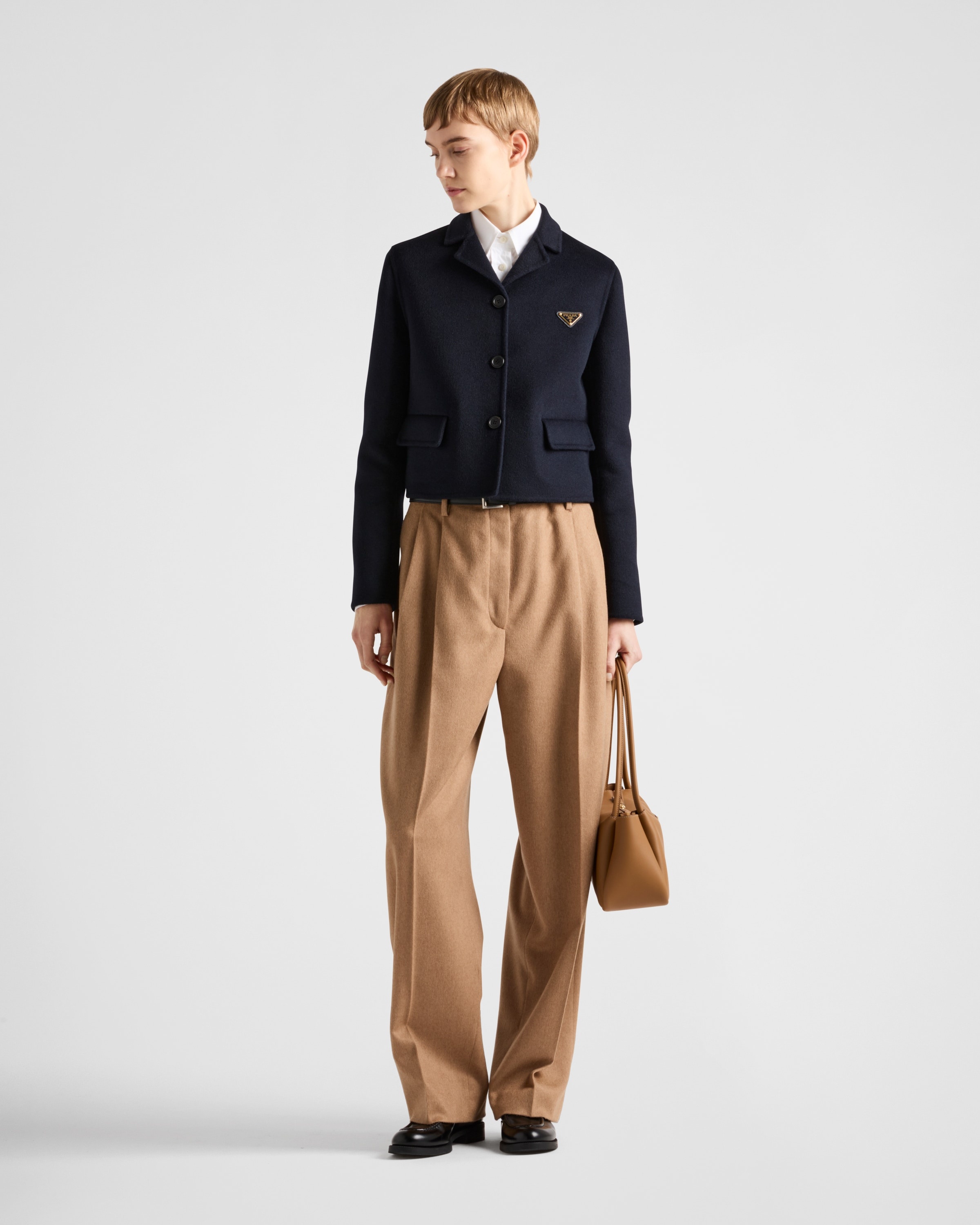 Embroidered single-breasted cashgora jacket - 2
