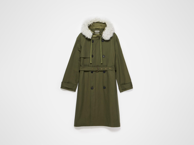 MENS DOUBLE BREASTED PARKA IN HUNTER GREEN 1