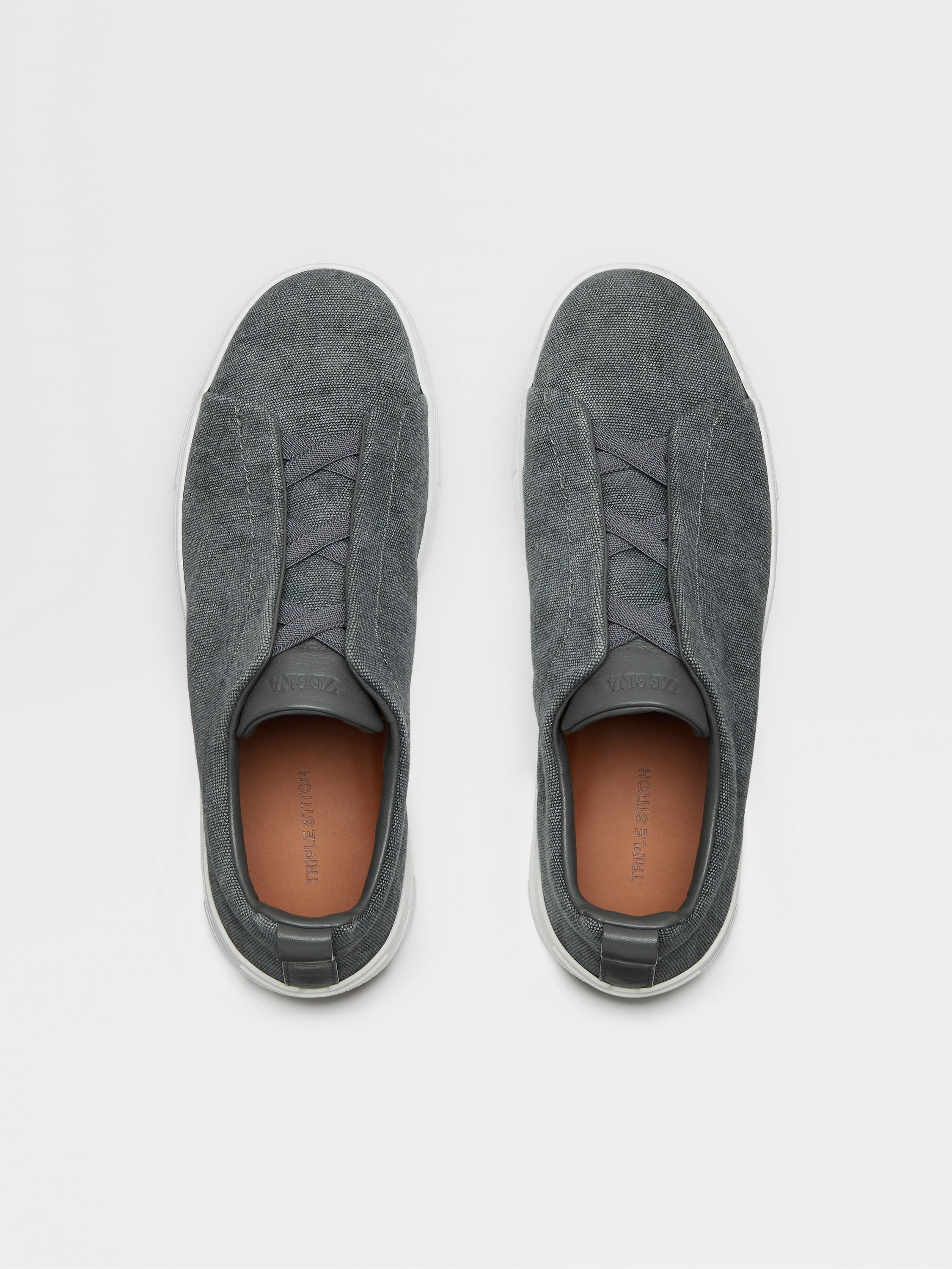 DARK TAUPE CANVAS TRIPLE STITCH™ SNEAKERS - 3