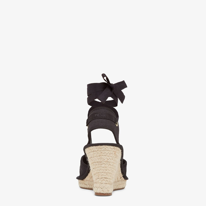 Black canvas espadrilles 3