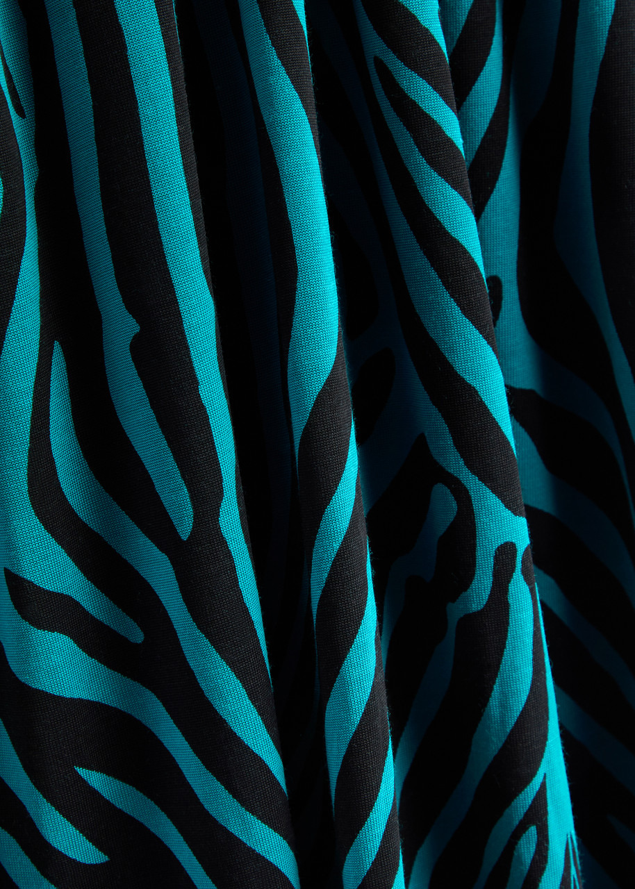 Diane Von Furstenberg Sonca Zebra-print Jersey Midi Dress - 5