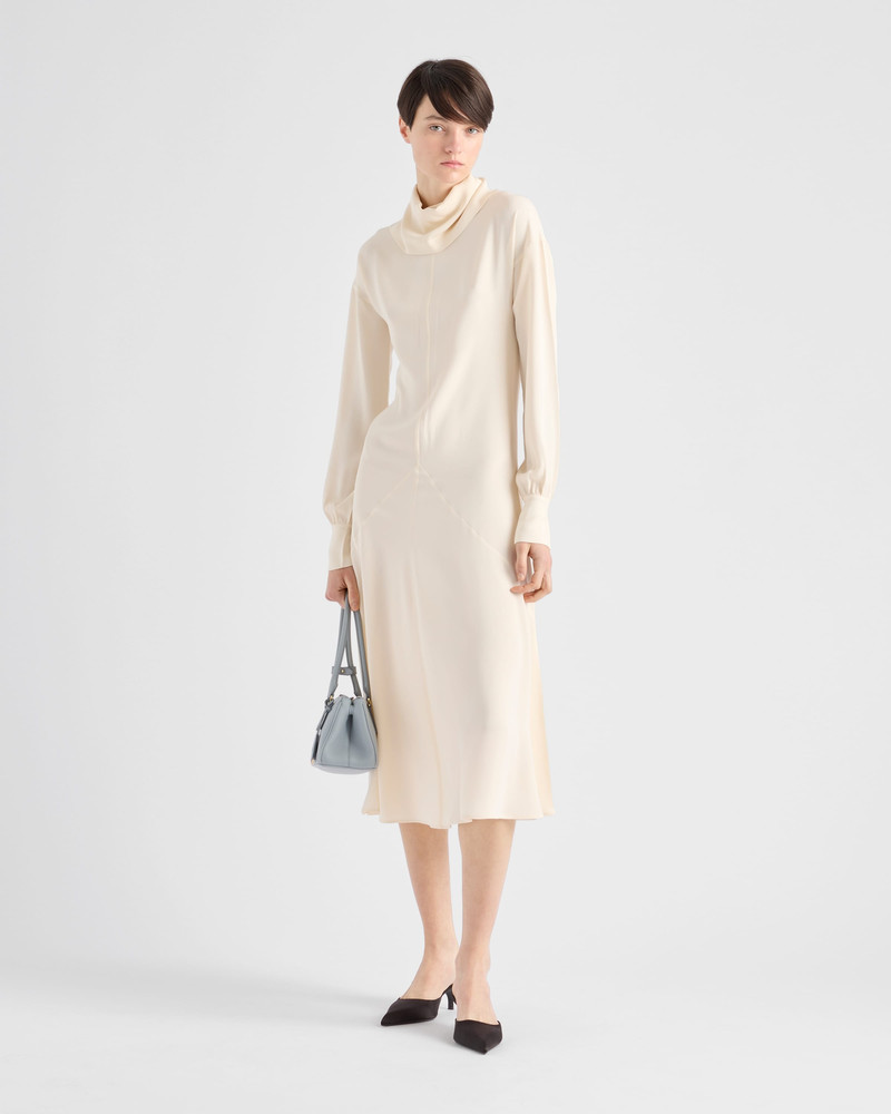 Prada Silk broadcloth midi-dress outlook