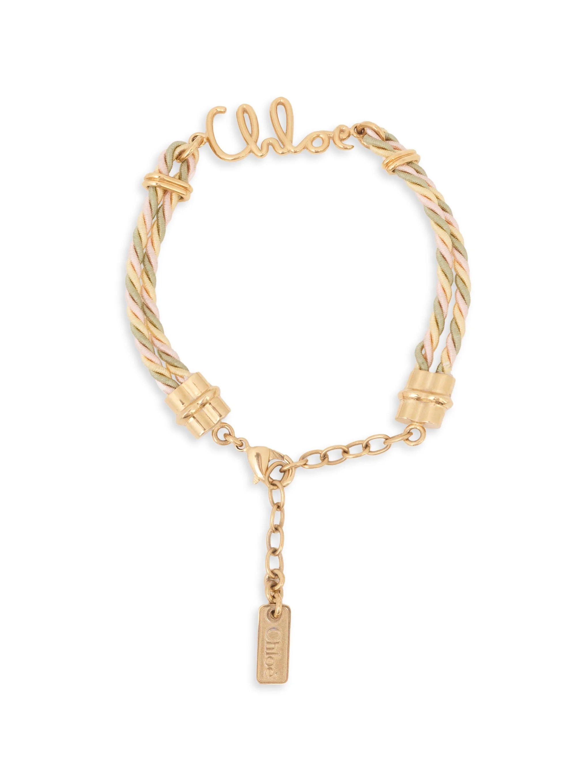 Women's Plage Goldtone Woven Logo Bracelet - Multicolor Beige - 1