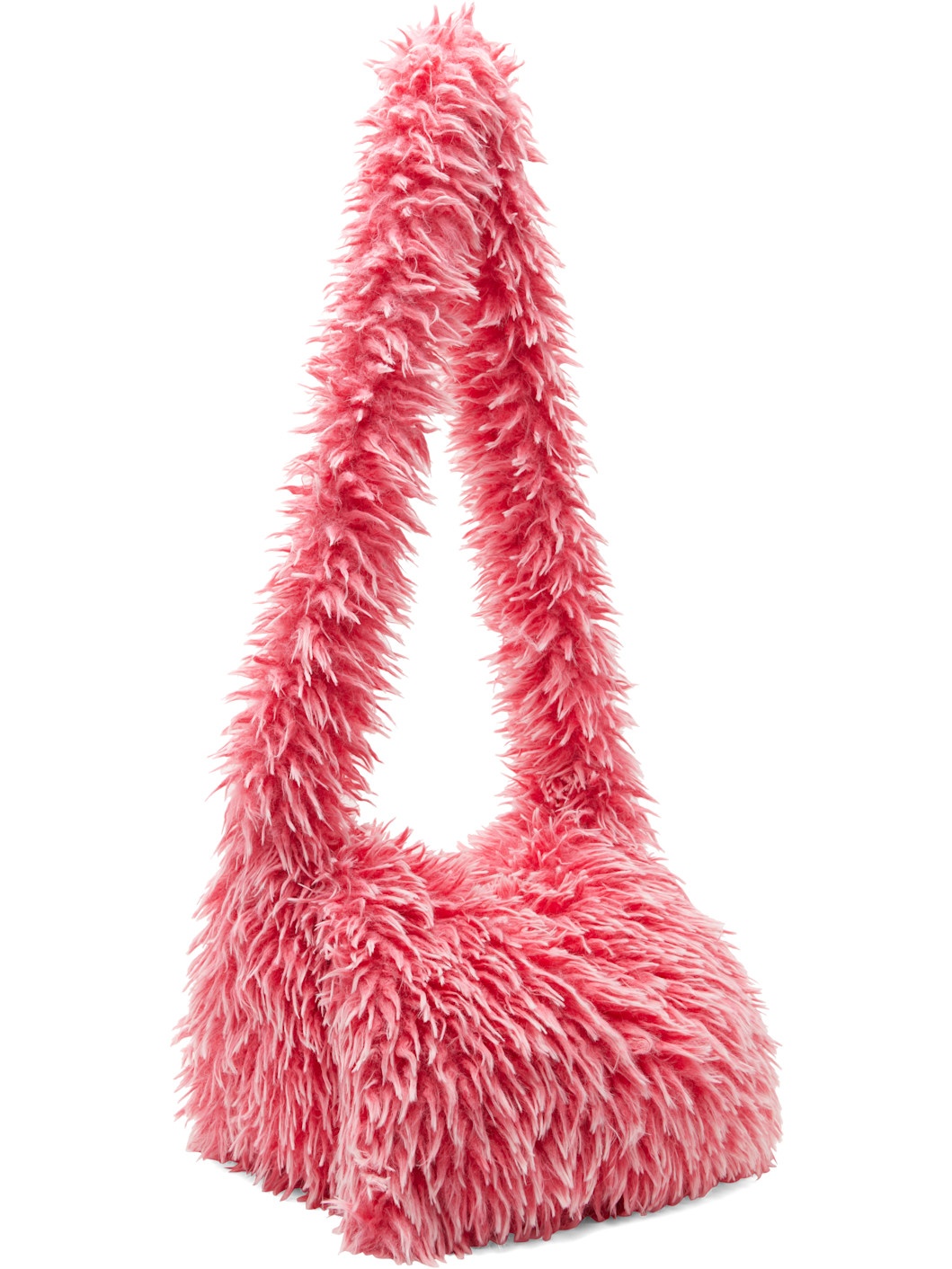 Pink Faux-Fur Messenger Bag - 2