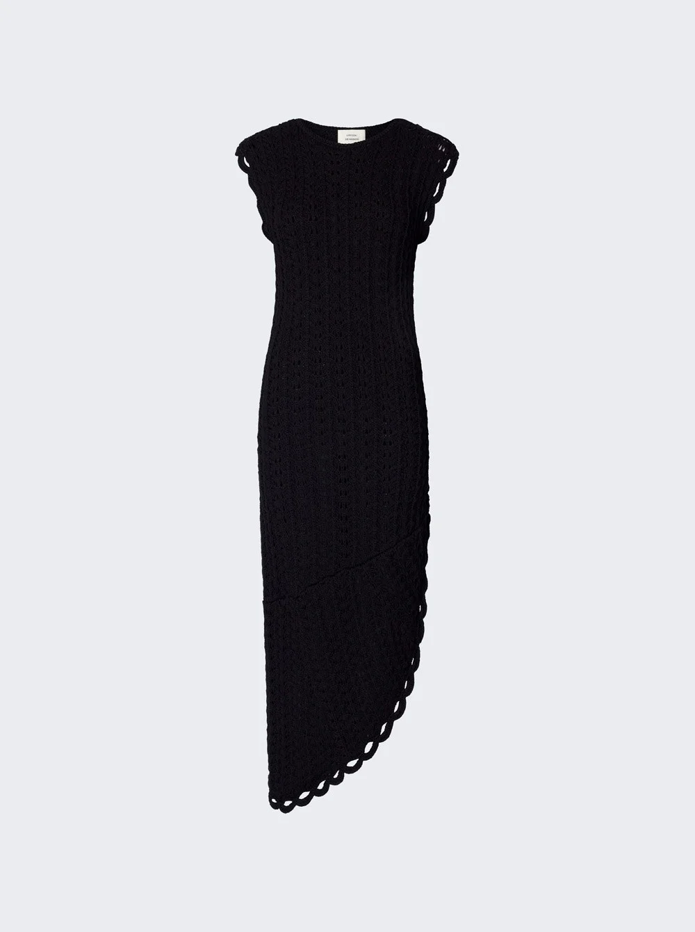 Malena Ruffled Crochet Dress Black - 1
