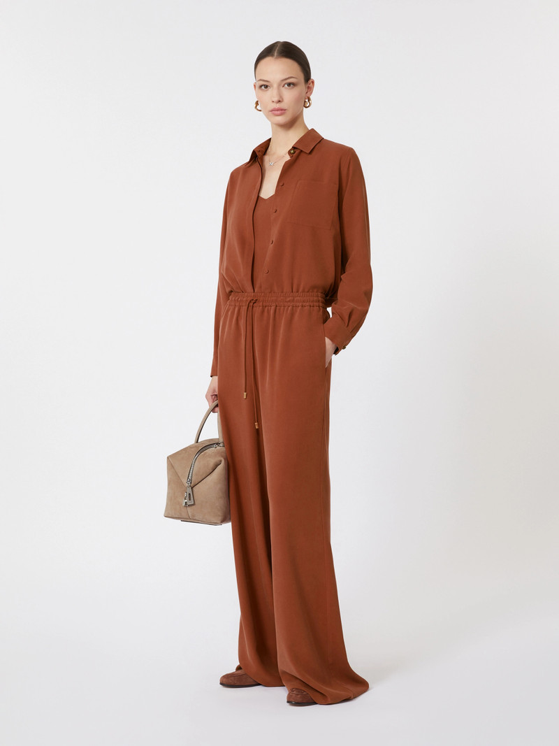 Max Mara SIAMESE Silk canvas shirt - TERRA COTTA outlook