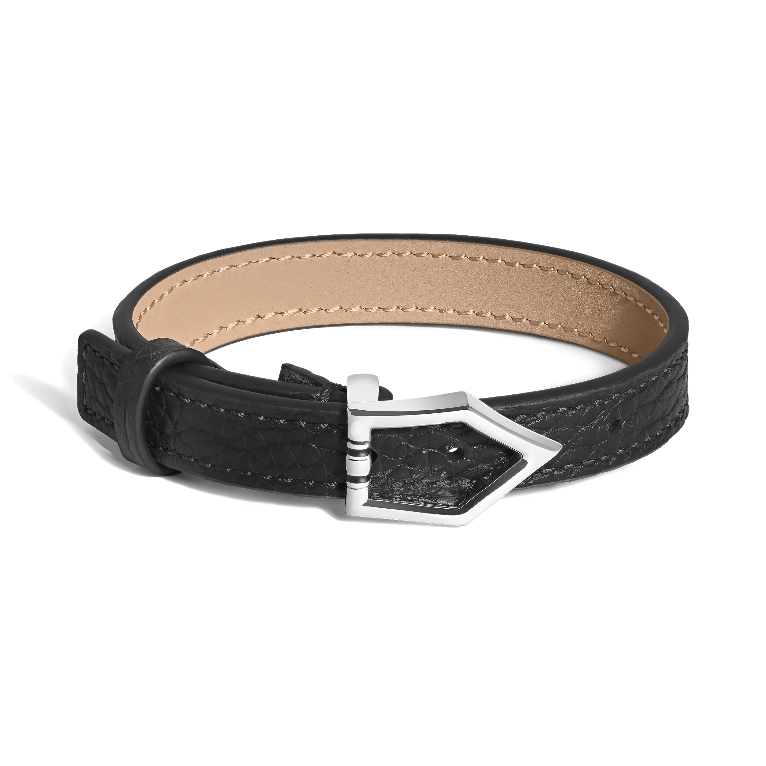 PLAIN NIB BRACELET IN GRAIN LEATHER - 1