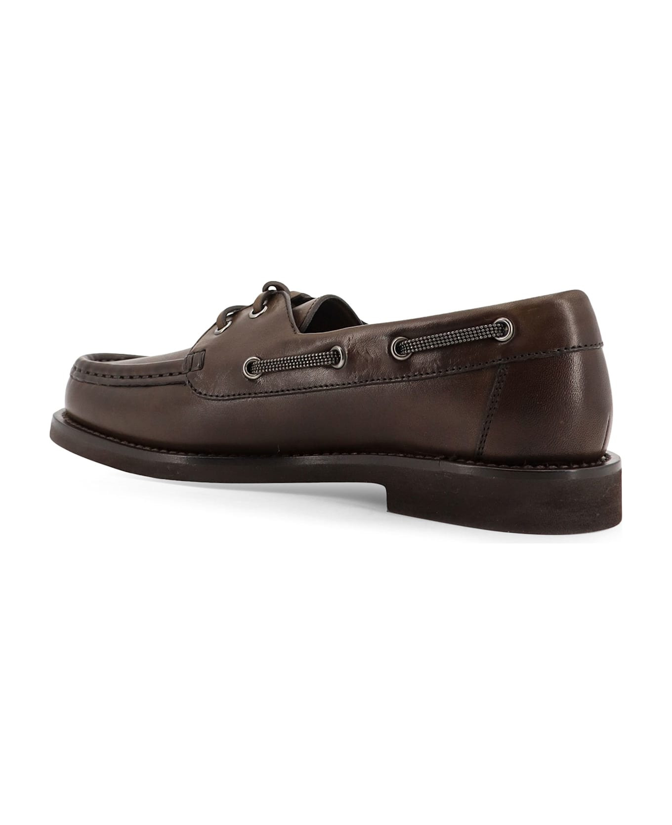 Leather Loafers With Monili Detail - 3