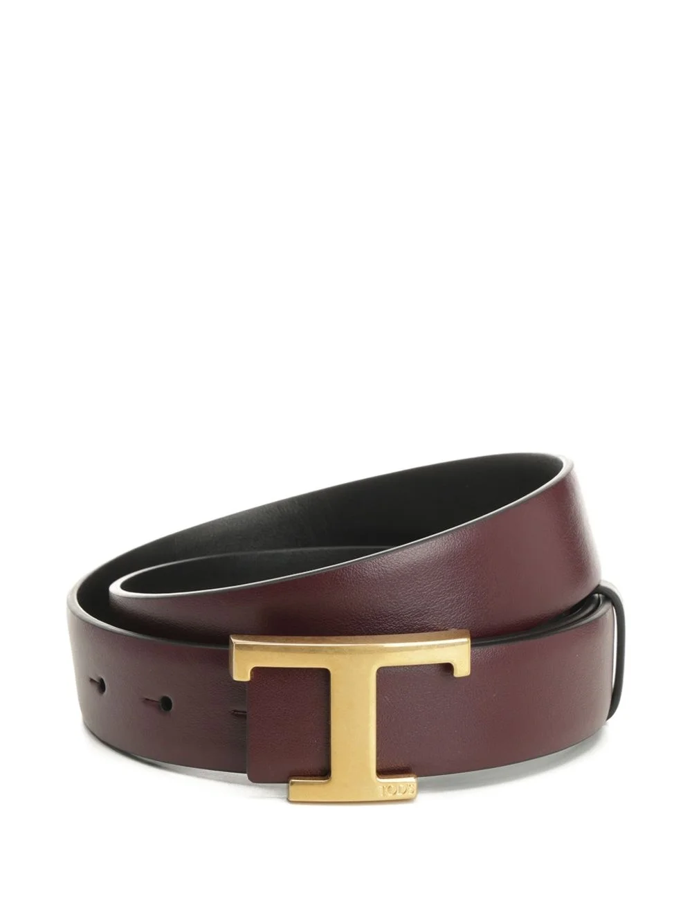 T-buckle leather belt - 1