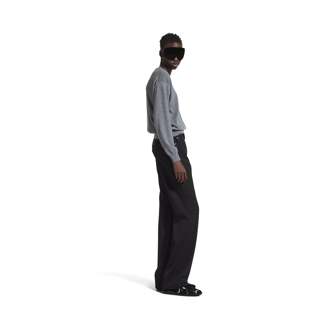 Women's Straight Fit Tailored Pants in Black - 3