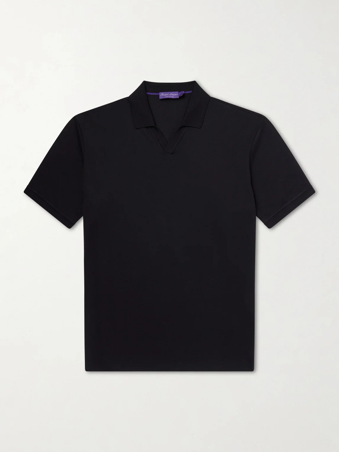 Cotton and Cashmere-Blend Piqué Polo Shirt - 1