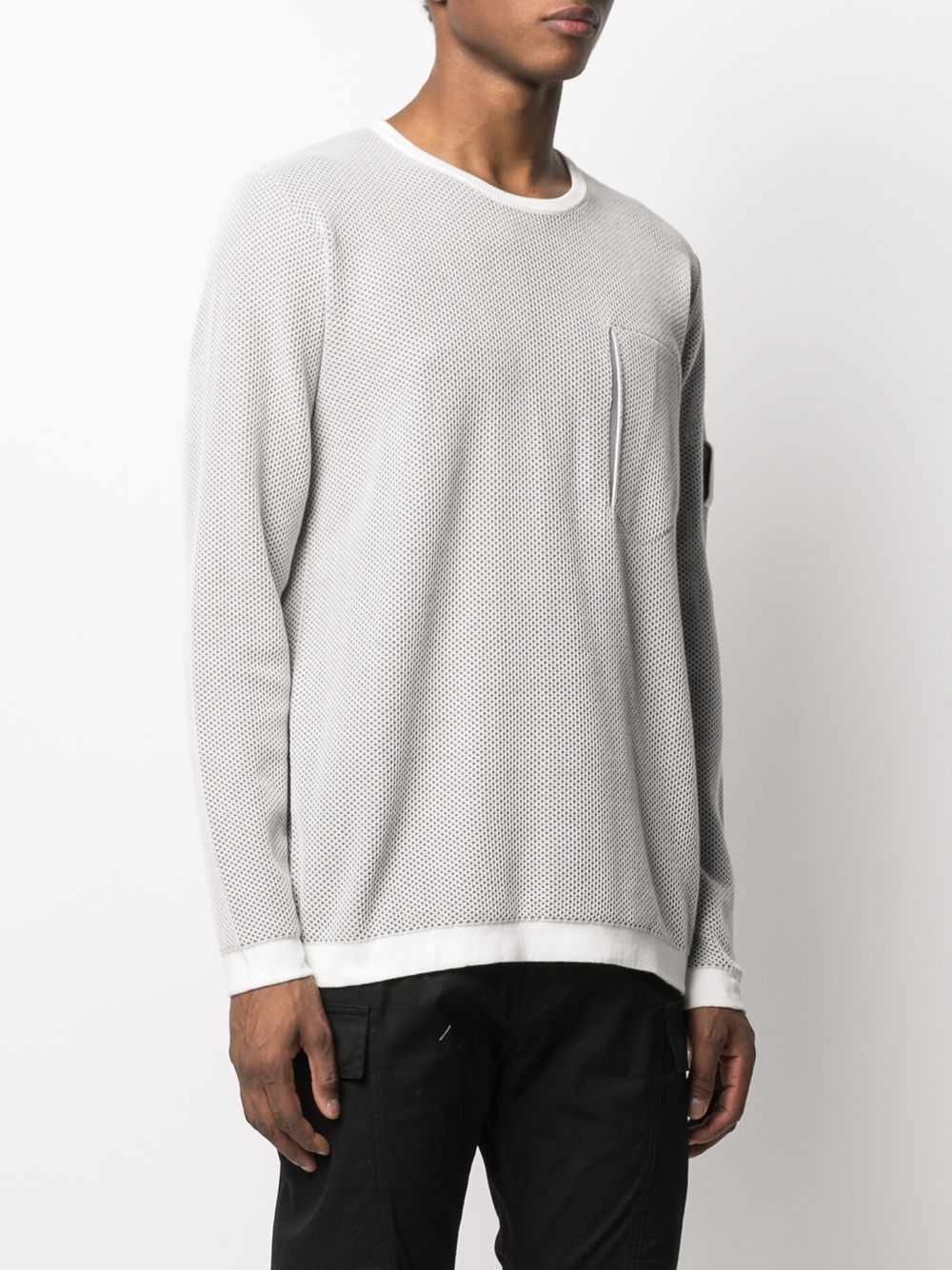 mesh-overlay logo jumper - 3