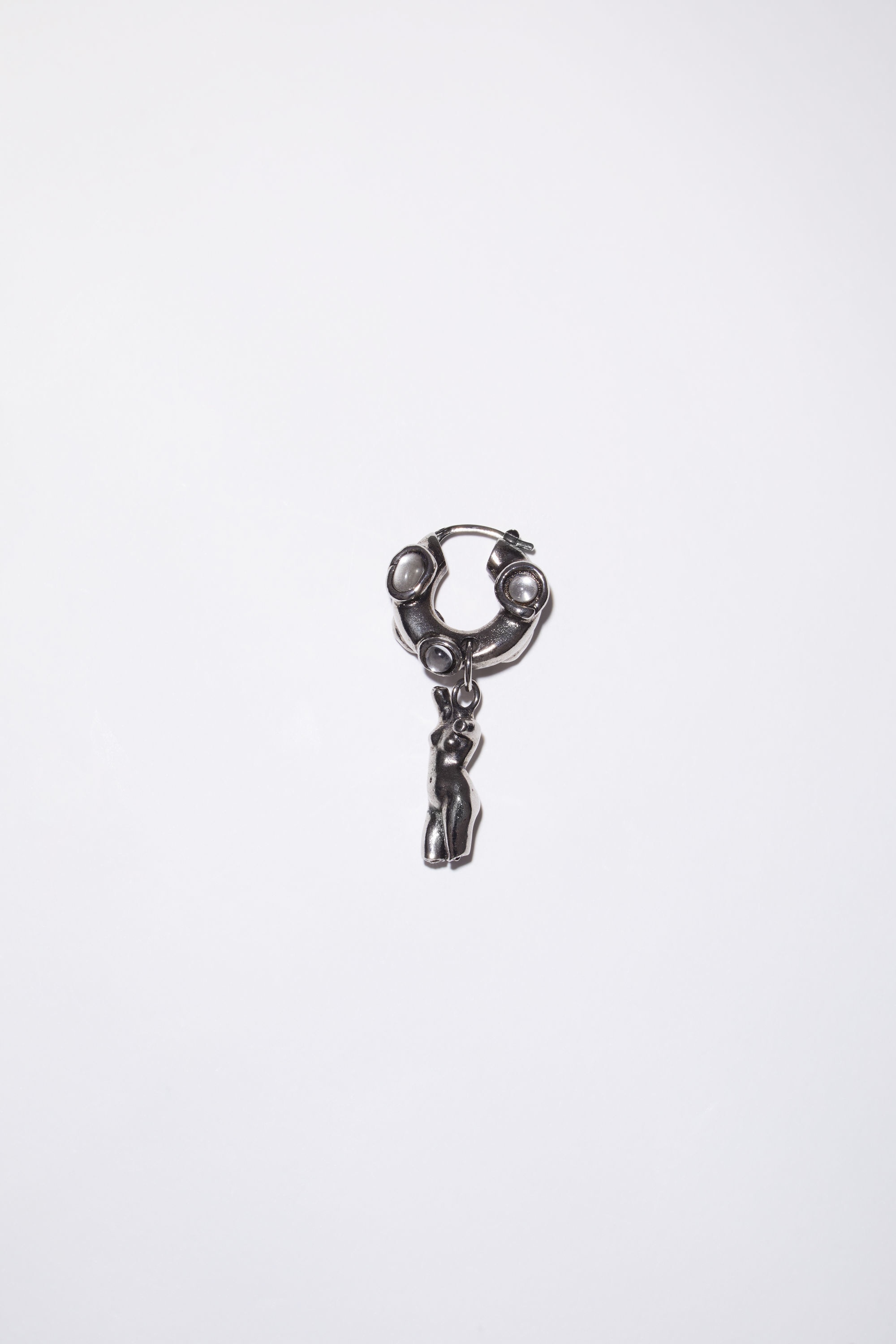 Charm earring - Antique Silver - 1