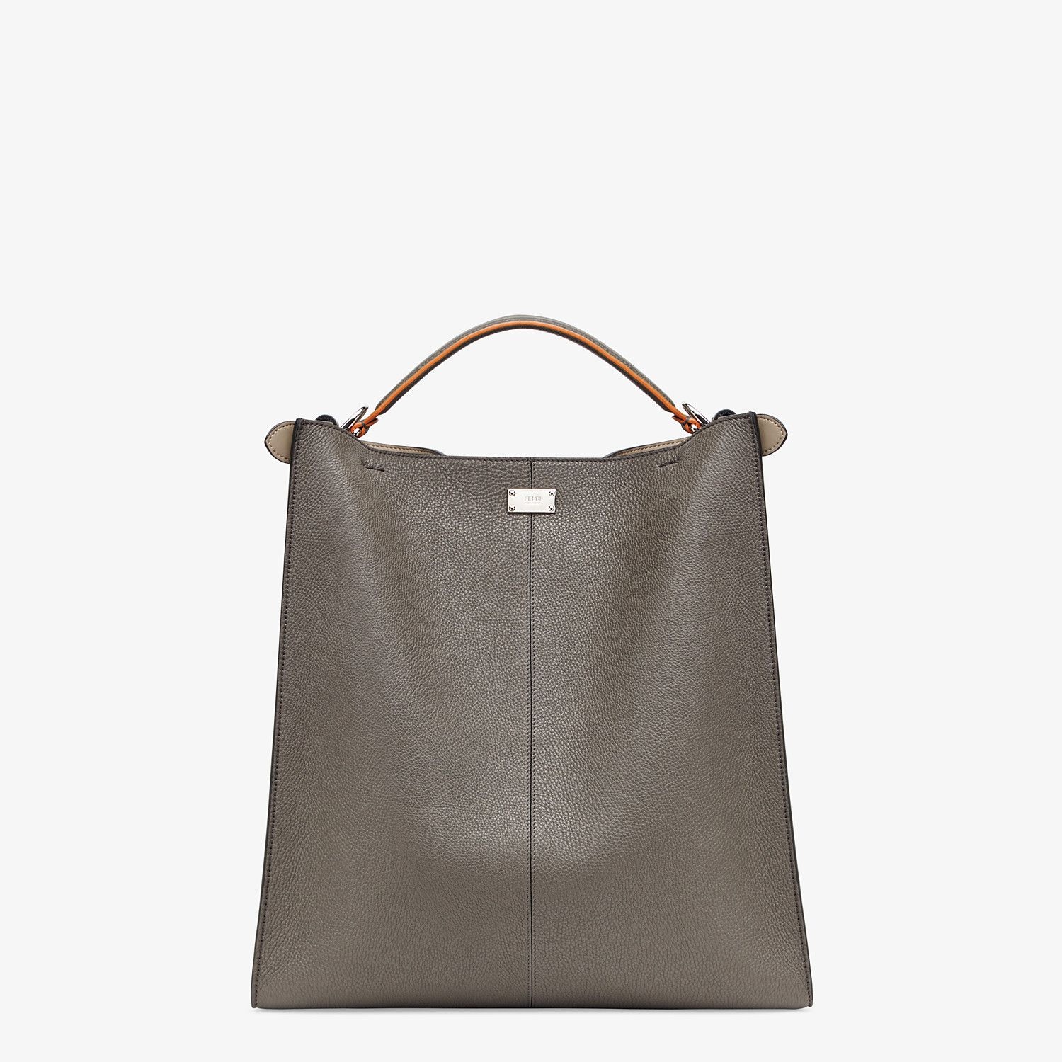 Gray leather bag - 4