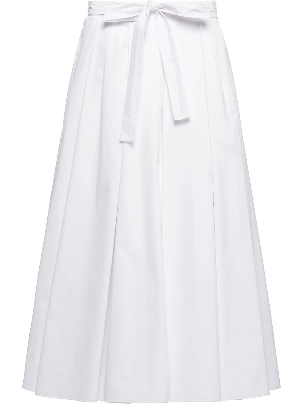 pleated poplin midi skirt - 1