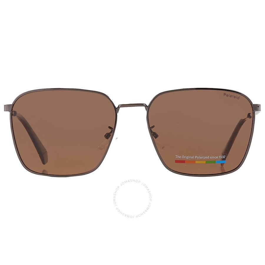 Polaroid - Polaroid Polarized Bronze Square Men's Sunglasses PLD 4120/G/S/X 0KJ1/SP 59 - 1