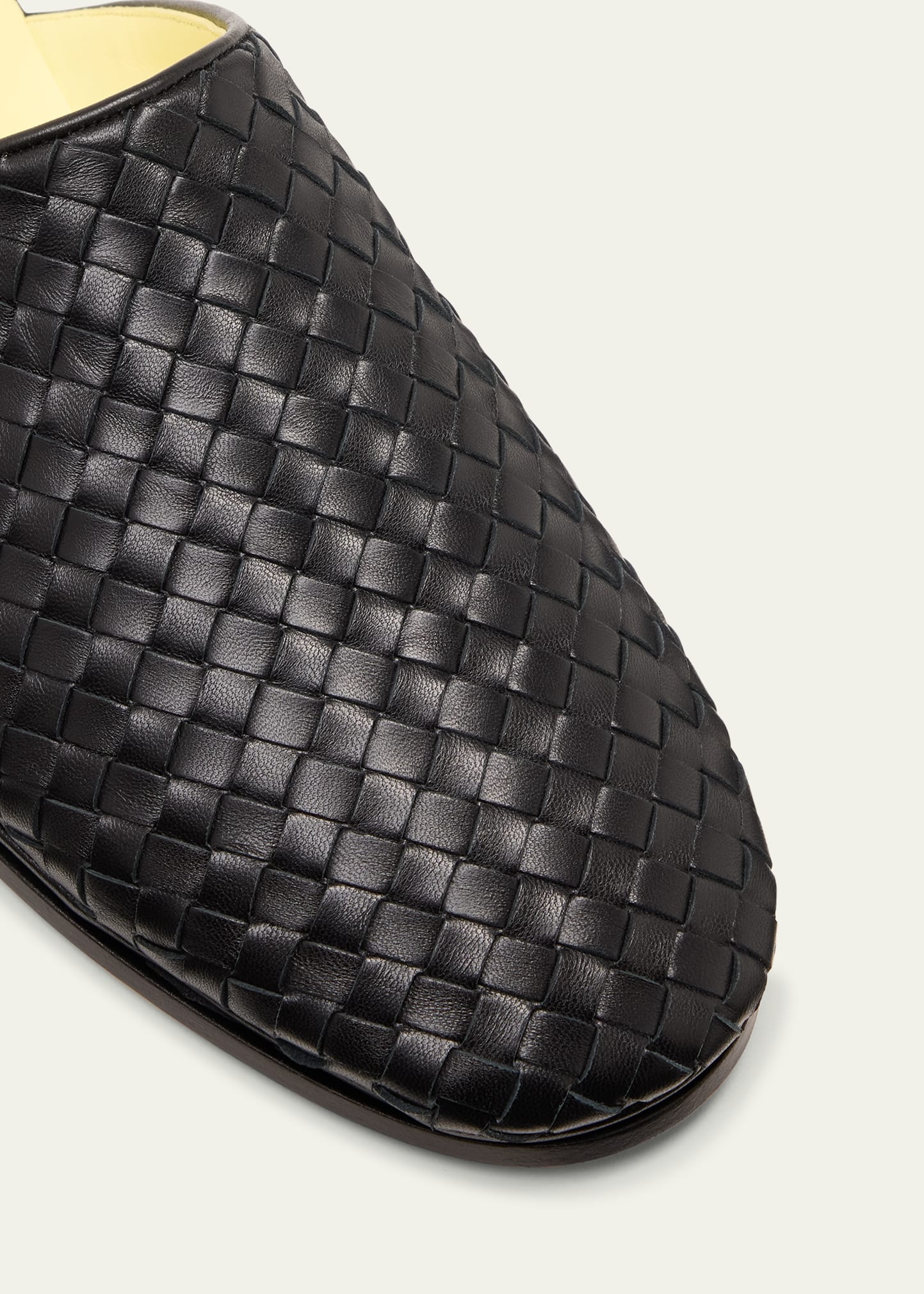Men's Sunday Open-Back Intrecciato Leather Slippers - 5