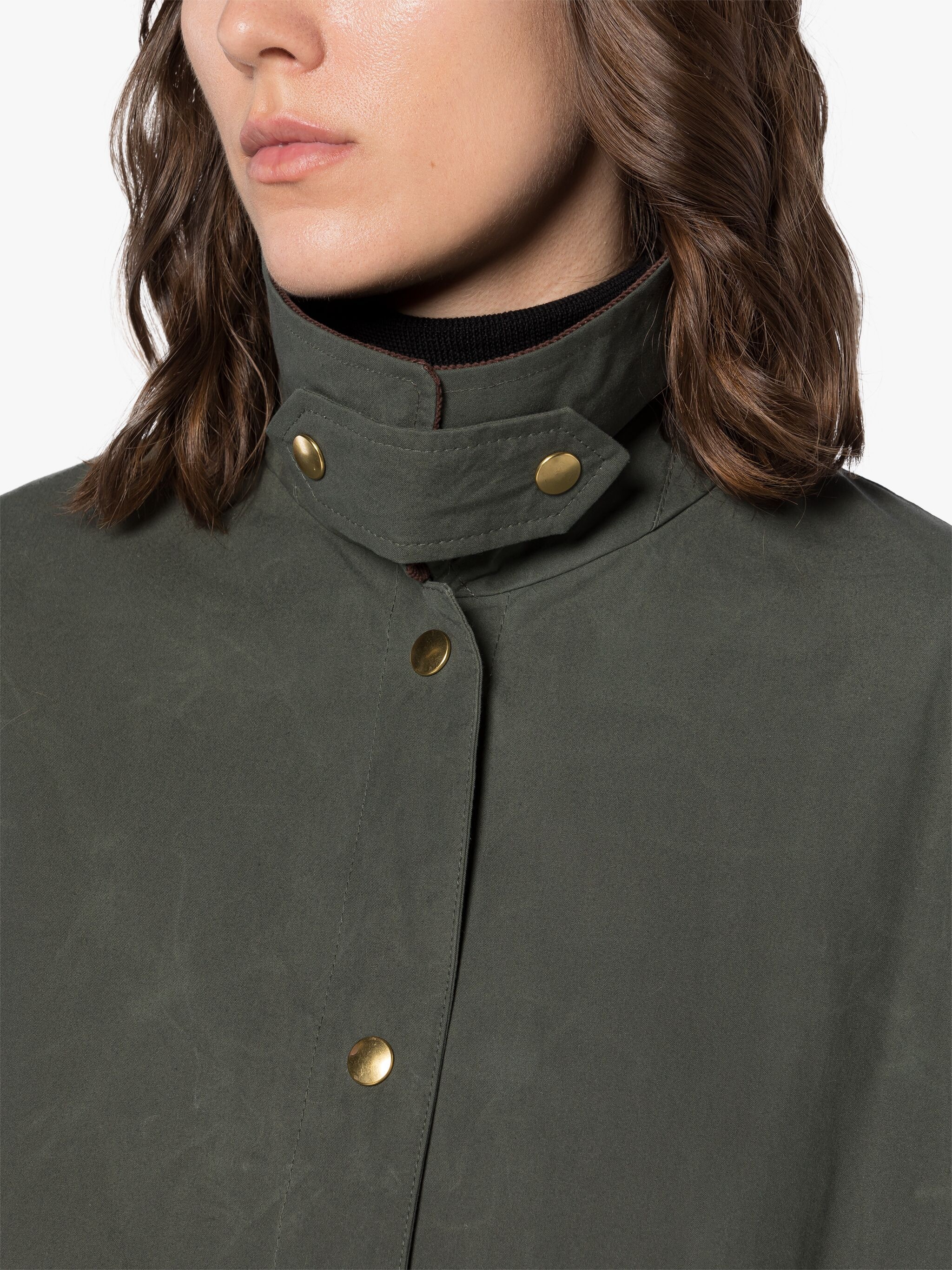CORA GREEN WAXED COTTON FIELD COAT - 5