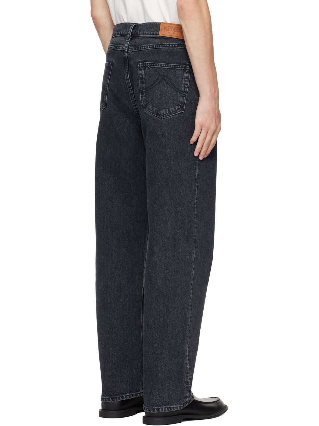 Black Kenzo Paris Botan Loose Fit Jeans - 3