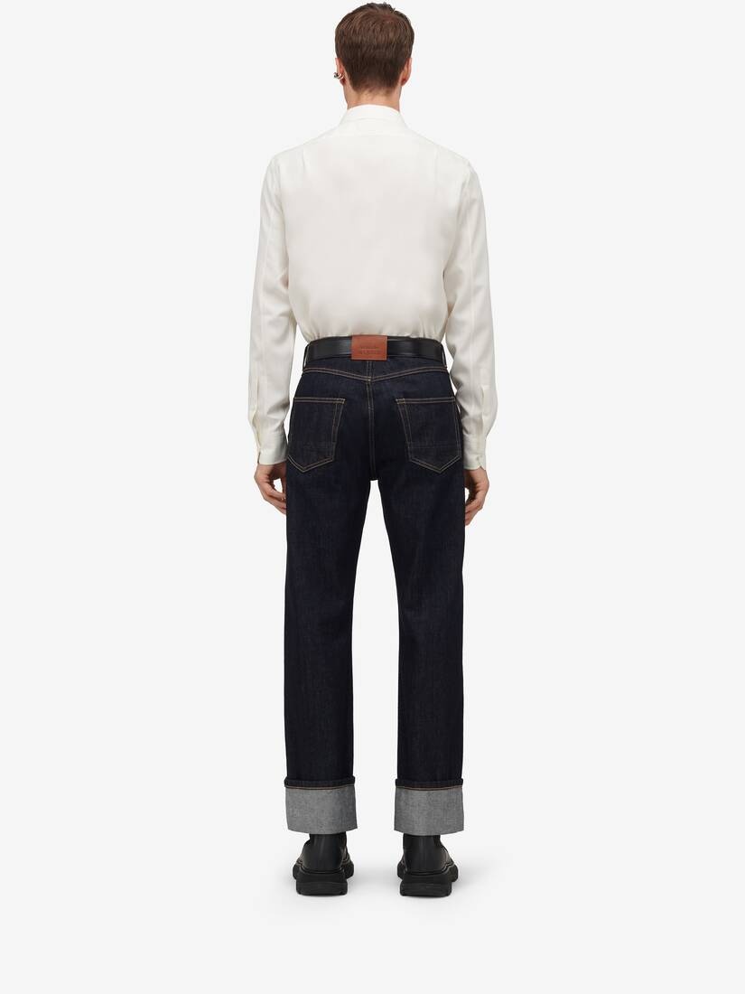 Men's Frogging Shirt in Ivory - 4