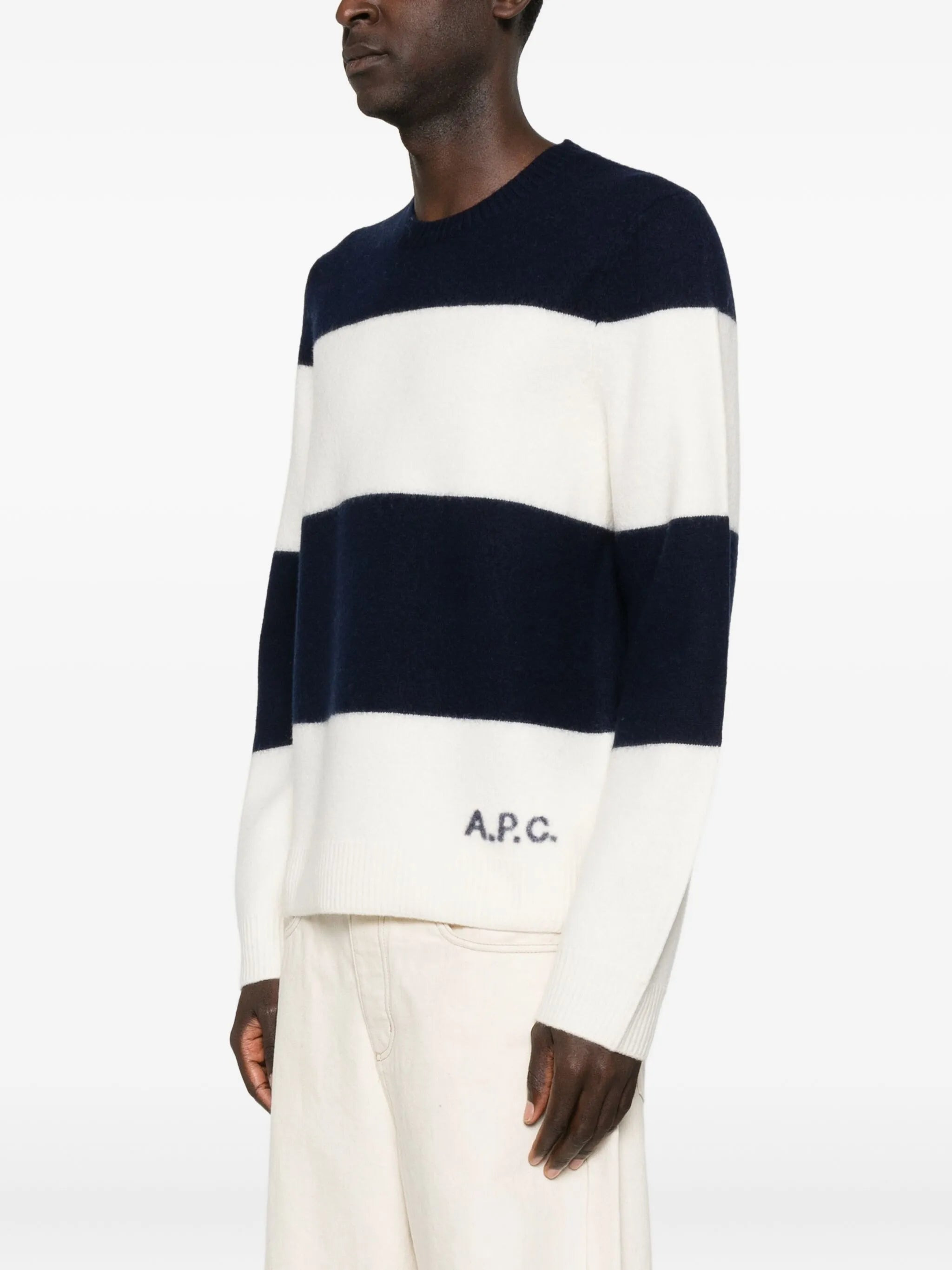 A.p.c. Striped Crew-neck Sweater - 5