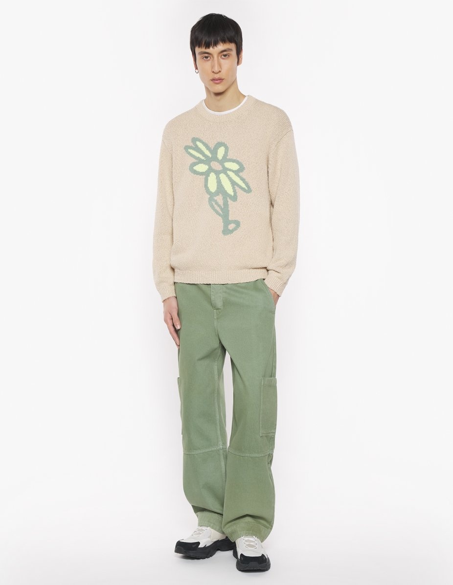 ABSTRACT DAISY INTARSIA JUMPER - 2