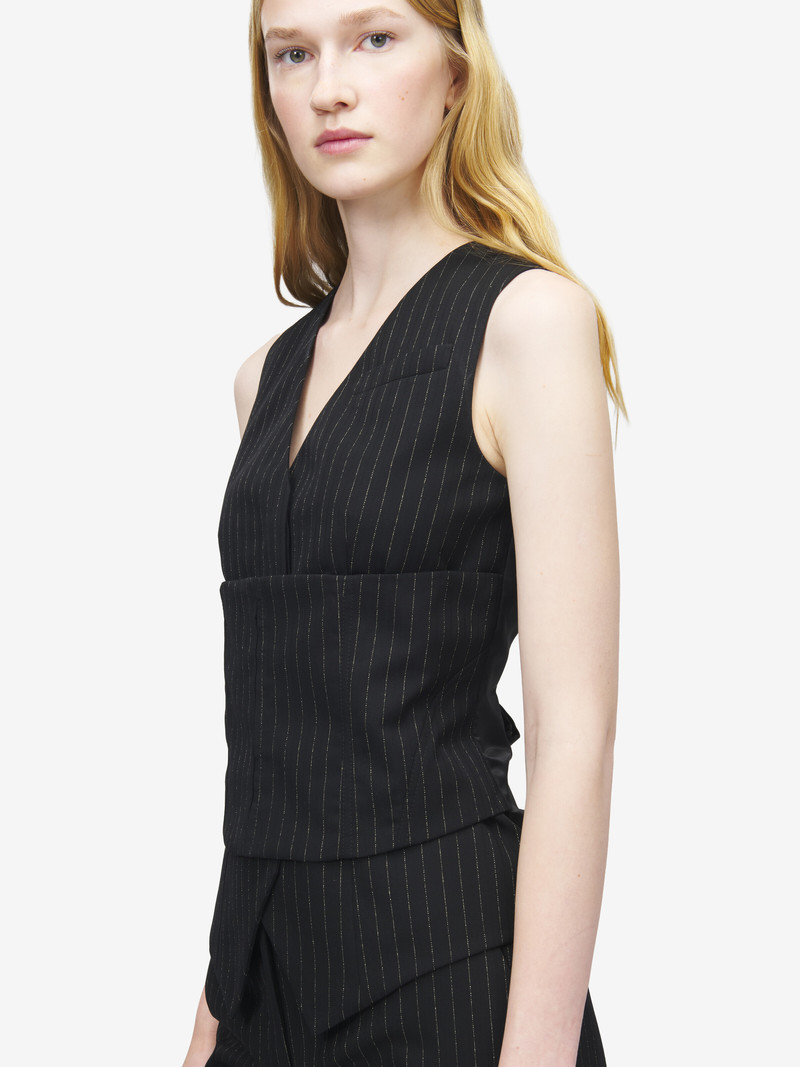 Pinstriped Tailored Waistcoat 5