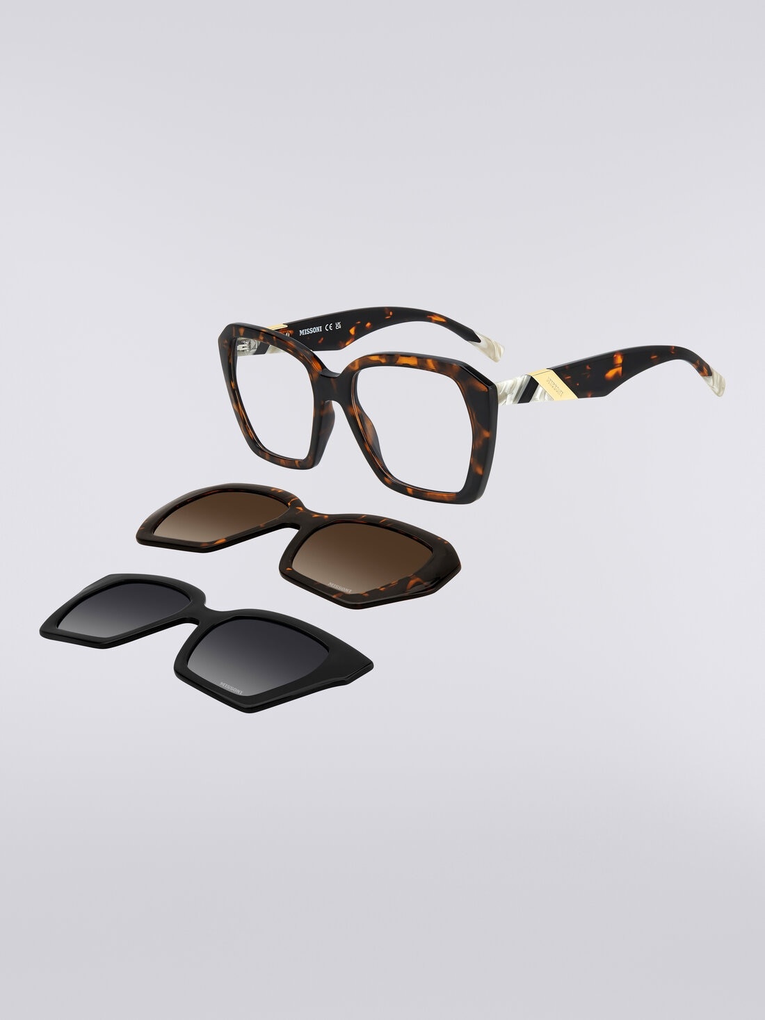 Double clip-on acetate sunglasses - 2