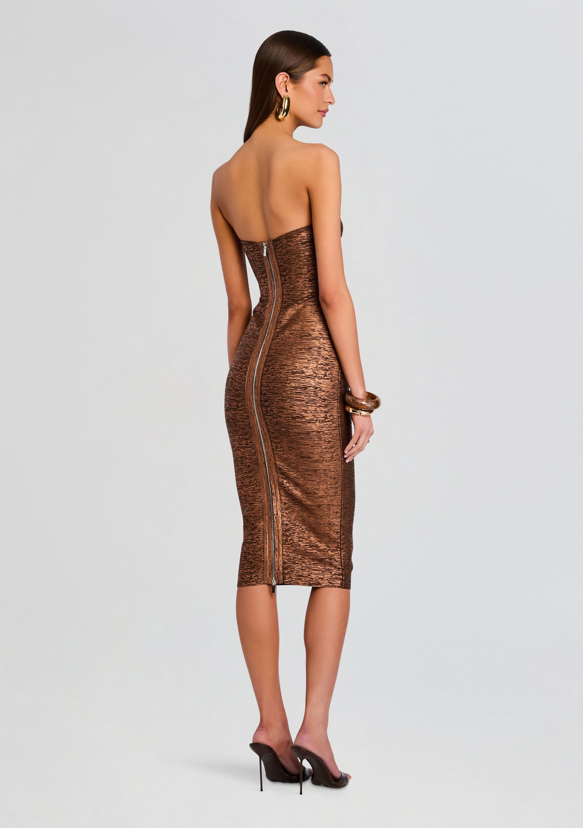 CHARLIZE COATED KNIT DRESS - 4