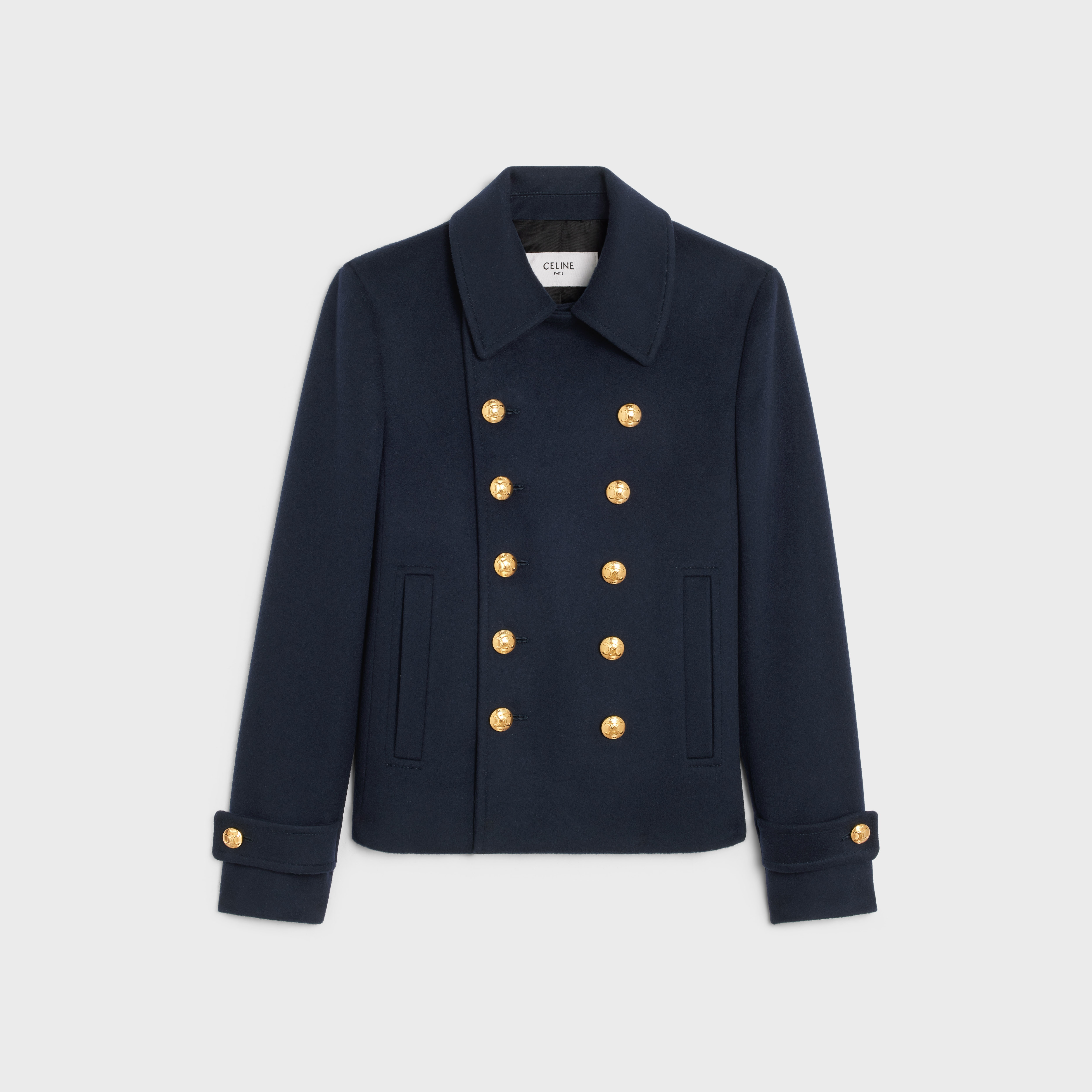 ムートン・ファーコート CELINE | CROPPED CHELSEA COAT IN WOOL CLOTH 2M16B998K.07MR | ムートン・ファーコート CROPPED CHELSEA IN 2M16B998K.07MR COAT CLOTH CELINE WOOL