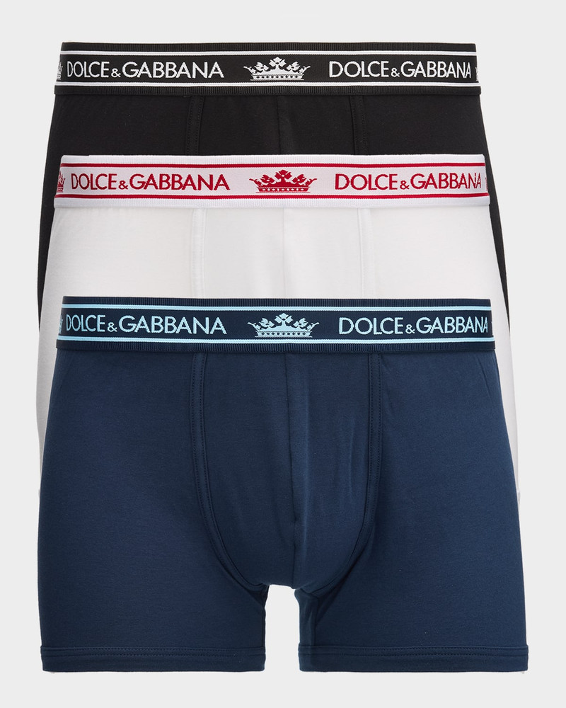 Men's Cotton Jersey Crown Logo 3-Pack Boxer Briefs 1