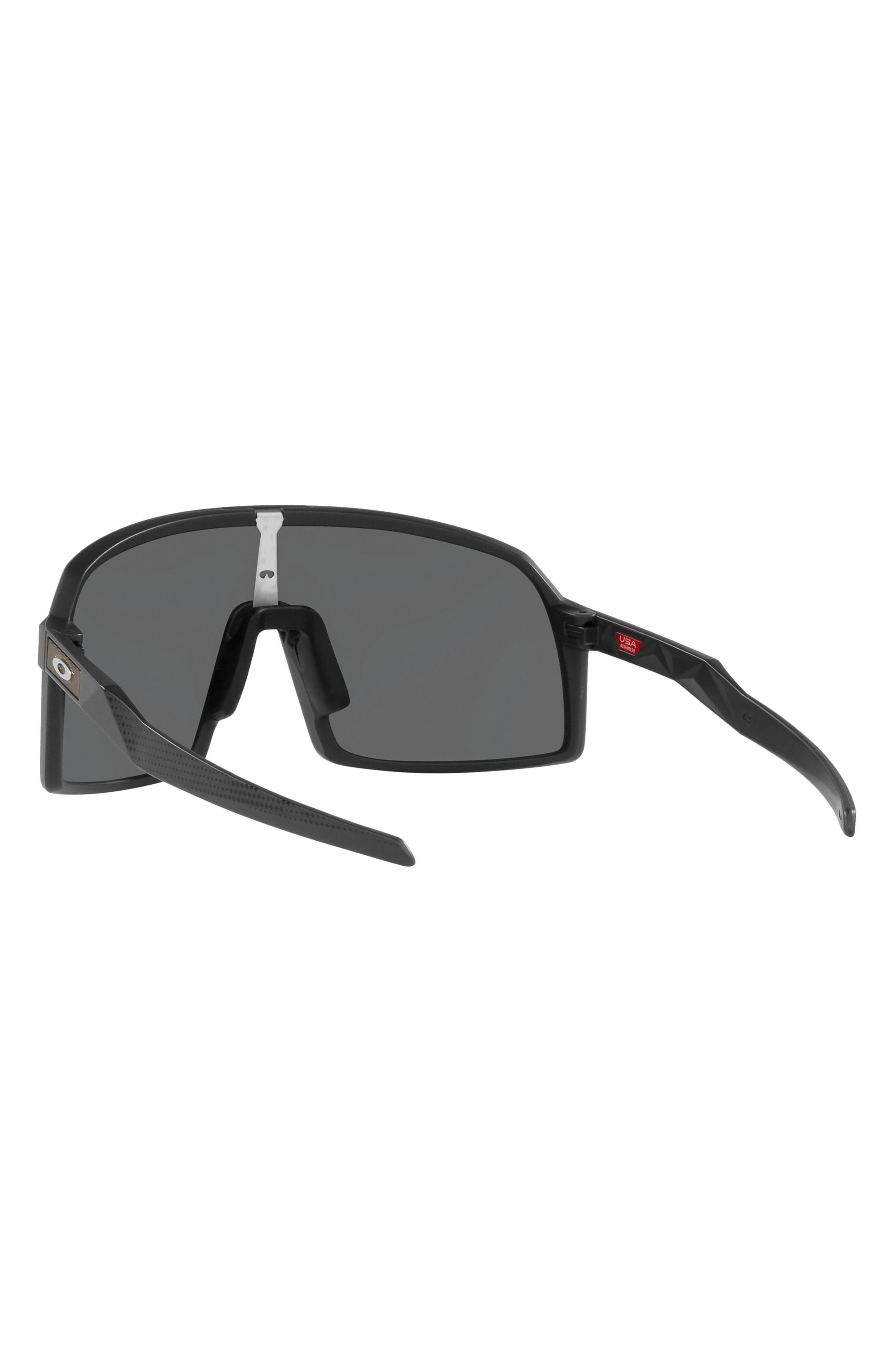 Oakley Sutro 128mm Shield Sunglasses in Shiny Black at Nordstrom - 4