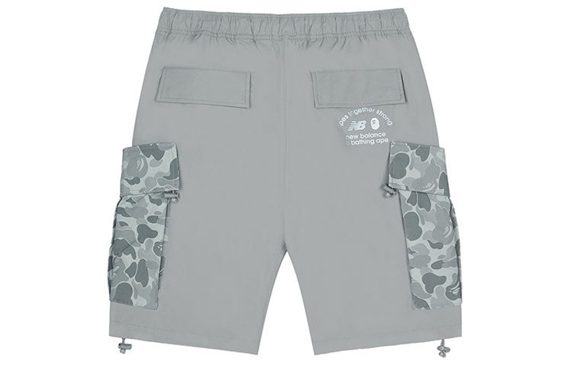 New Balance New Balance x BAPE Relaxed Fit Shorts 'Grey White' BASP6000-GYX outlook