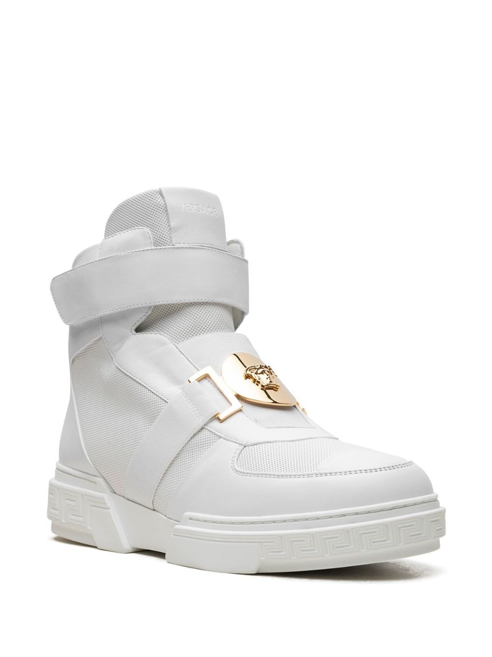 Medusa-plaque high-top "White" sneakers - 2