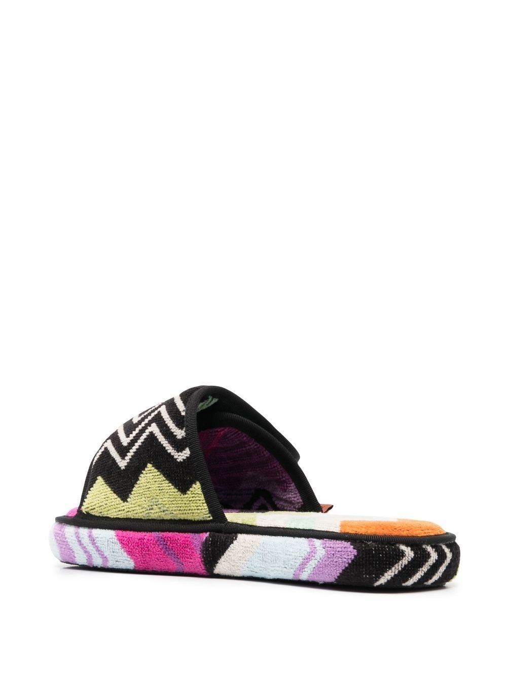 zig-zag-print textured slippers - 5