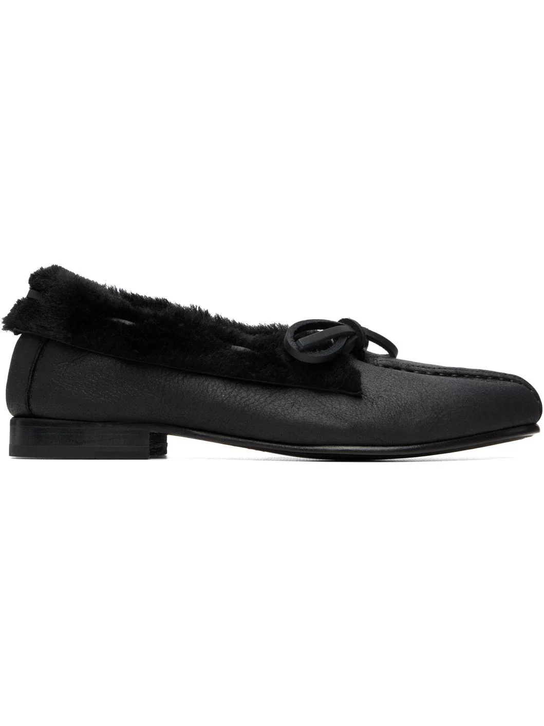 Black Tilla Shearling Loafers - 1