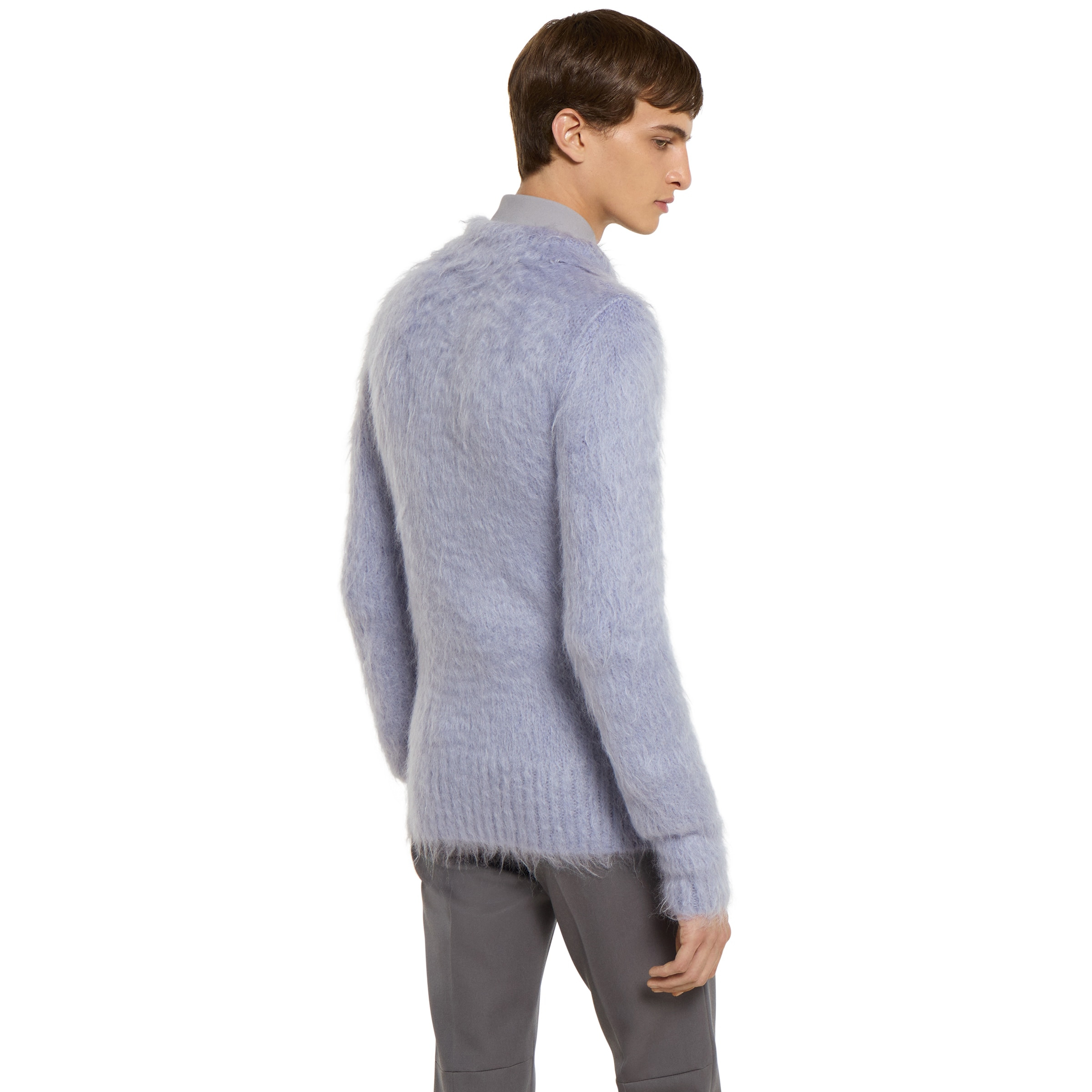 Brushed wool mohair cardigan - 4