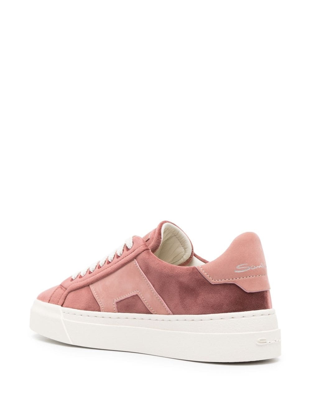 logo-print suede sneakers - 3